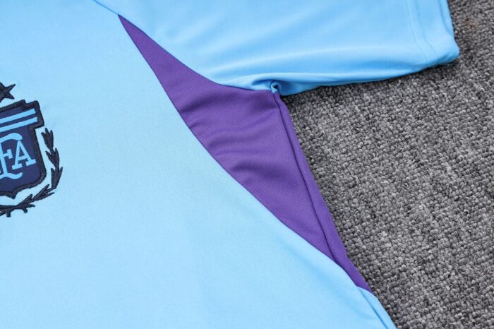 Mens Argentina 2023/24 Training Jersey+3/4 Short 815 - Image 5