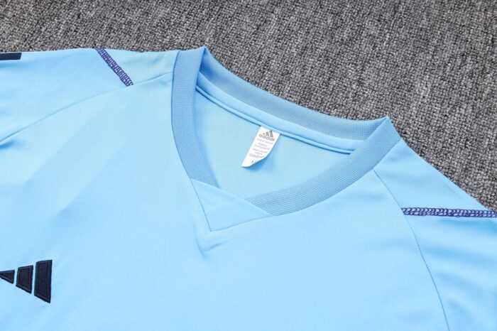 Mens Argentina 2023/24 Training Jersey+3/4 Short 815 - Image 4