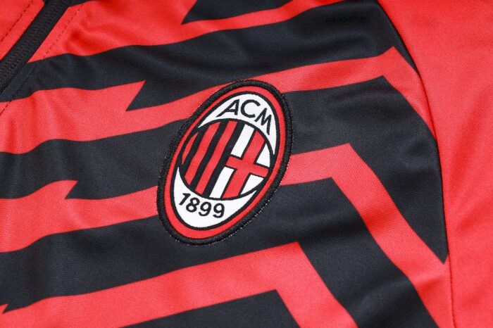 Mens AC Milan 2023/24 Half-Zip Sweater+Pant 815 - Image 5