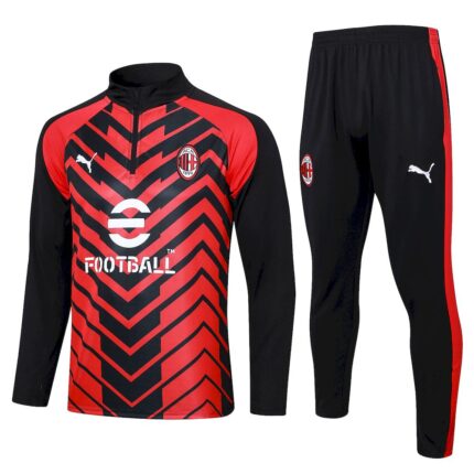 Mens AC Milan 2023/24 Half-Zip Sweater+Pant 815