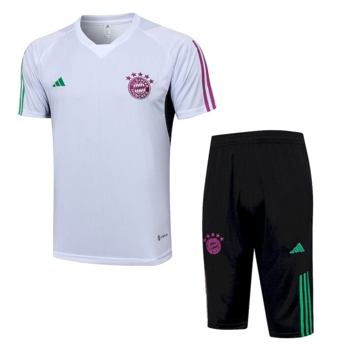 Mens Bayern Munich 2023/24 Training Jersey+3/4 Short 815 - Image 3