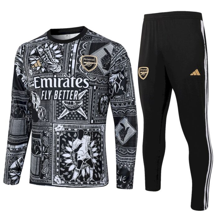 Mens Arsenal 2023/24 Half-Zip Sweater+Pant 815 - Image 2