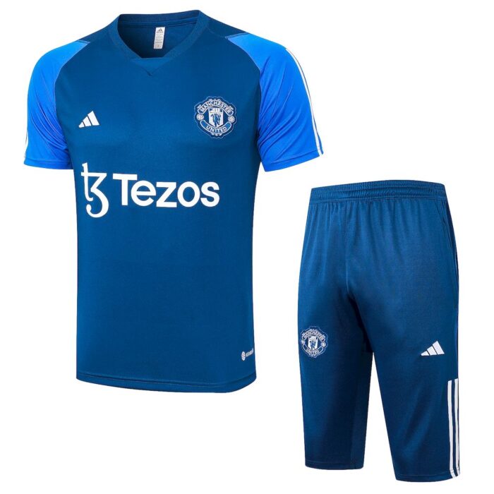 Mens Manchester United 2023/24 Training Jersey+3/4 Short 815 - Image 5