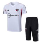 Mens Sao Paulo 2023/24 Training Jersey+3/4 Short 815 - Image 3