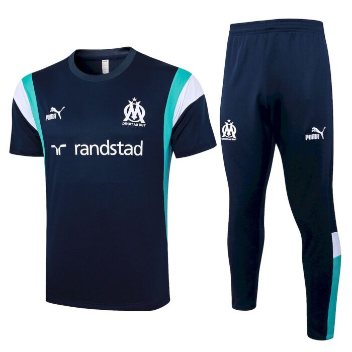 Mens Olympique Marseille 2023/24 Training Jersey+Pant 815 - Image 3