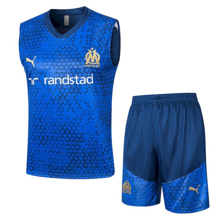 Mens Olympique Marseille 2023/24 Tank Top+Short 815 - Image 3