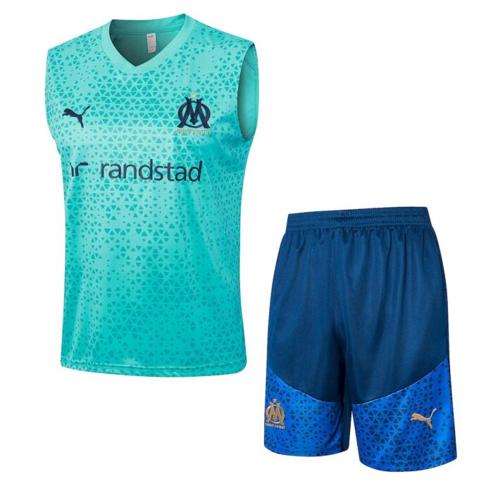 Mens Olympique Marseille 2023/24 Tank Top+Short 815 - Image 3