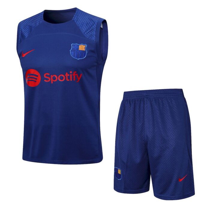 Mens Barcelona 2023/24 Tank Top+Short 815 - Image 3