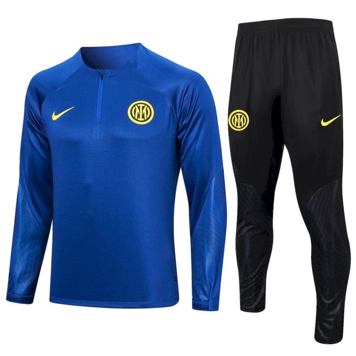 Mens Inter Milan 2023/24 Half-Zip Sweater+Pant 815 - Image 2