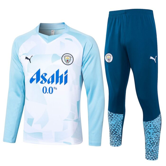 Mens Manchester City 2024/25 Half-Zip Sweater+Pant 815 - Image 2