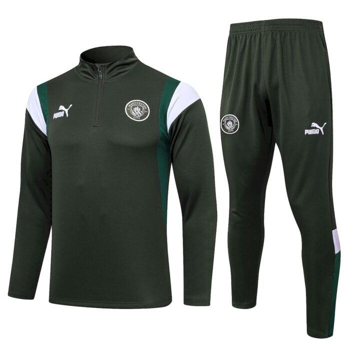 Mens Manchester City 2024/25 Half-Zip Sweater+Pant 815 - Image 2