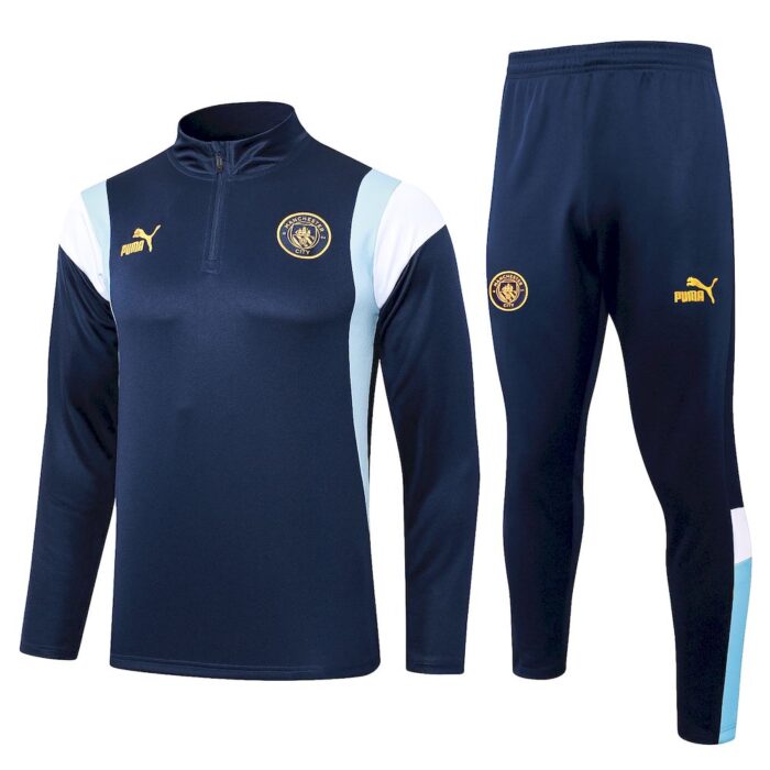 Mens Manchester City 2024/25 Half-Zip Sweater+Pant 815 - Image 2