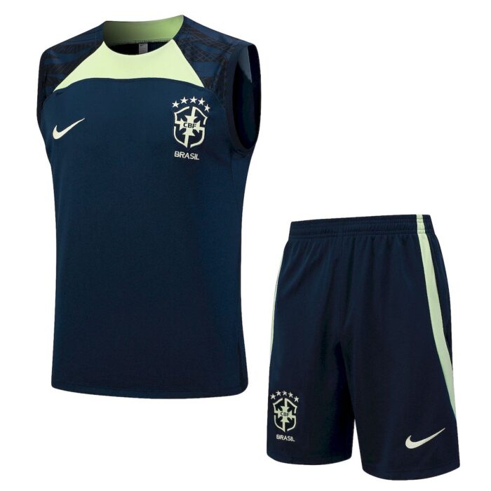 Mens Brazil 2023/24 Tank Top+Short 815 - Image 5