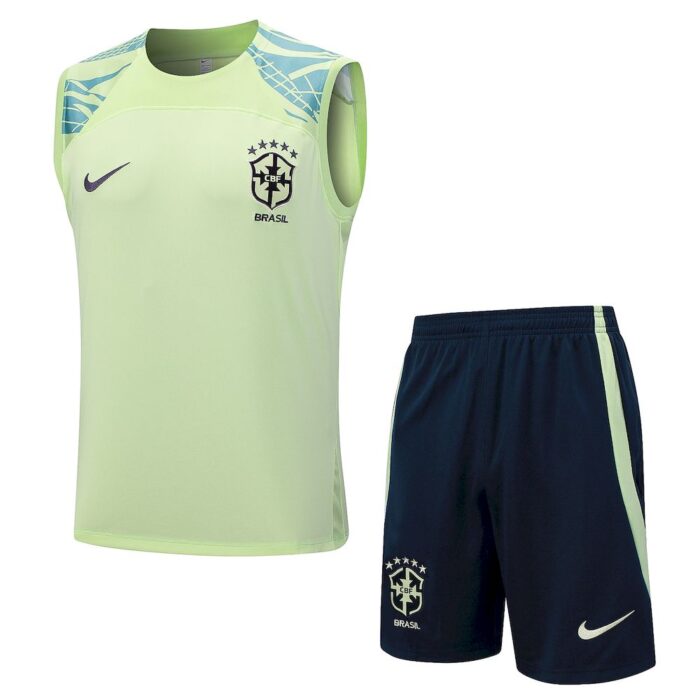 Mens Brazil 2023/24 Tank Top+Short 815 - Image 5
