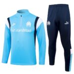 Mens Olympique Marseille 2023/24 Half-Zip Sweater+Pant 815 - Image 2