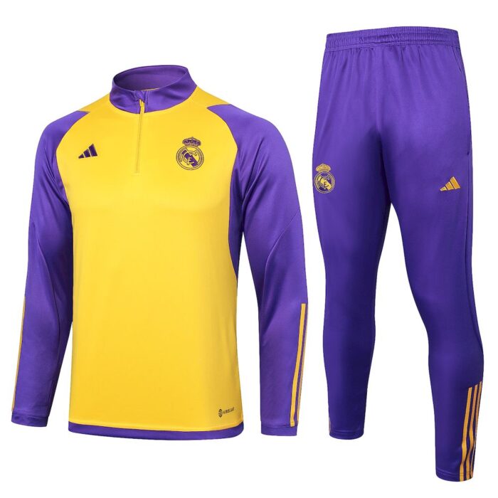 Mens Real Madrid 2023/24 Half-Zip Sweater+Pant 815 - Image 2