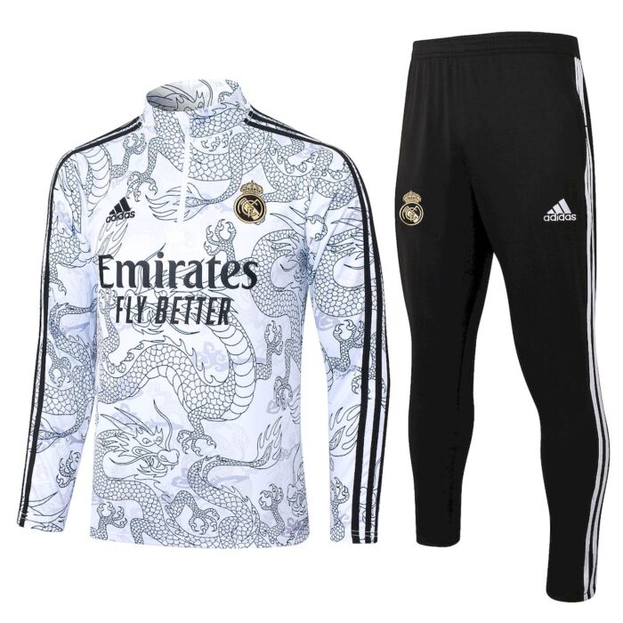 Mens Real Madrid 2023/24 Half-Zip Sweater+Pant 815 - Image 2