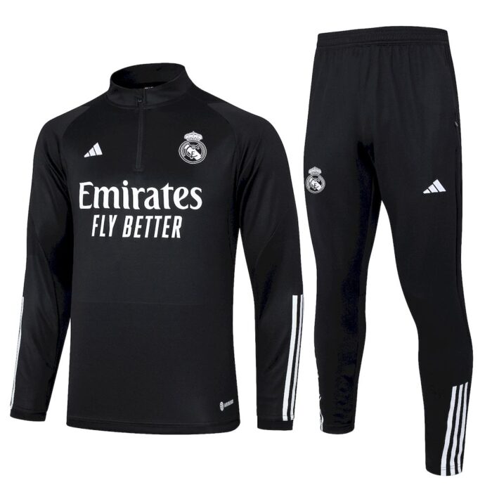 Mens Real Madrid 2023/24 Half-Zip Sweater+Pant 815 - Image 2