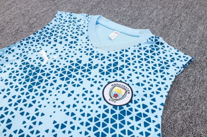 Mens Manchester City 2023/24 Tank Top+Short 815 - Image 5