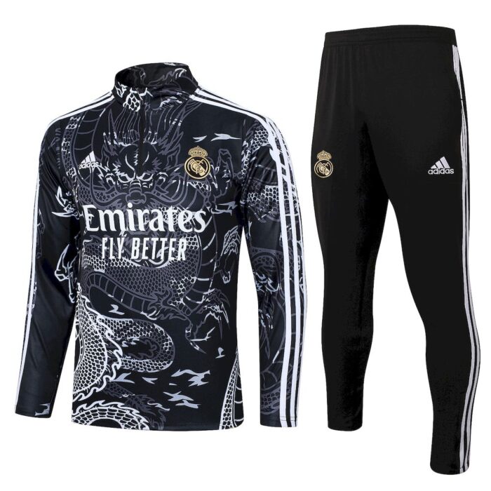 Mens Real Madrid 2023/24 Half-Zip Sweater+Pant 815 - Image 2