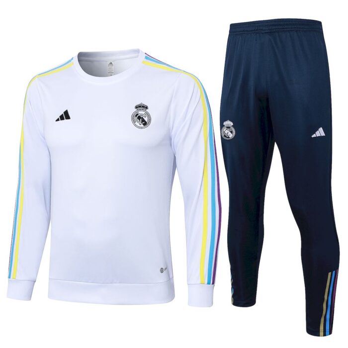 Mens Real Madrid 2023/24 Half-Zip Sweater+Pant 815 - Image 2