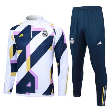 Mens Real Madrid 2023/24 Half-Zip Sweater+Pant 815