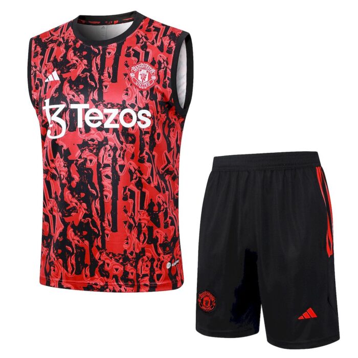 Mens Manchester United 2023/24 Tank Top+Short 815 - Image 3
