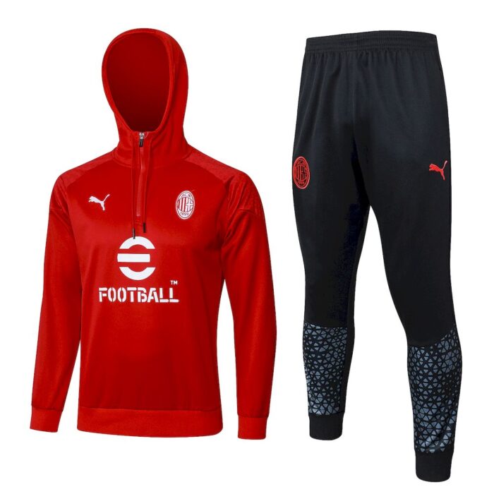 Mens AC Milan 2023/24 Hoodie+Pant 815 - Image 3