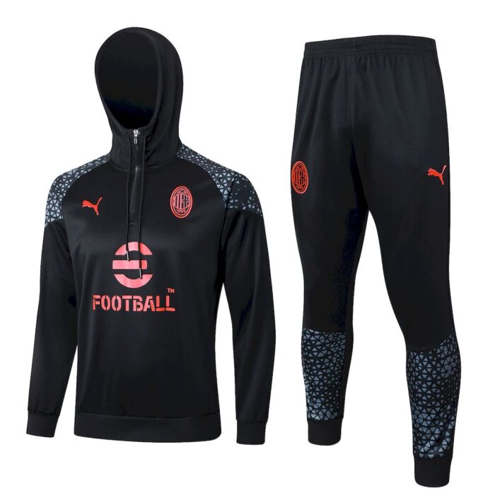 Mens AC Milan 2023/24 Hoodie+Pant 815 - Image 3