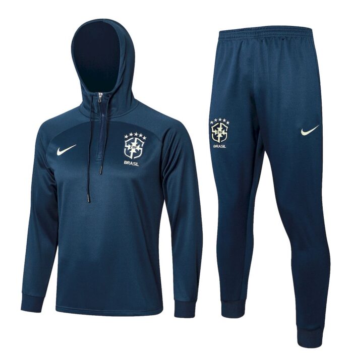 Mens Brazil 2023/24 Hoodie+Pant 815 - Image 3