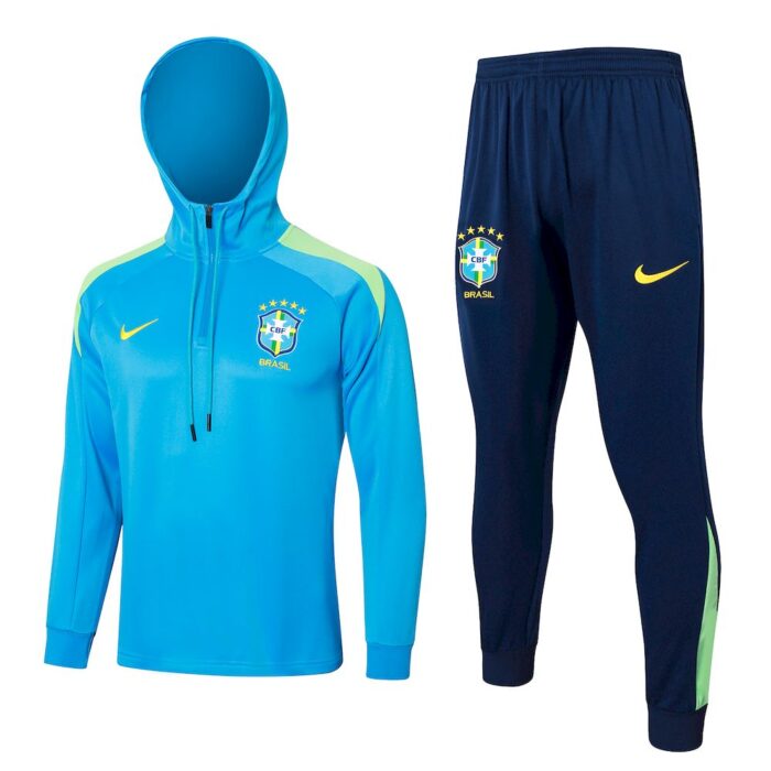 Mens Brazil 2023/24 Hoodie+Pant 815 - Image 2