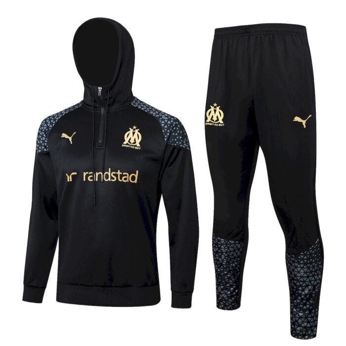 Mens Olympique Marseille 2023/24 Hoodie+Pant 815 - Image 3