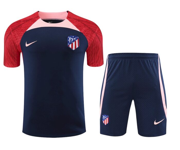 Mens Atletico Madrid 2023/24 Training Jersey+Short 418 - Image 3