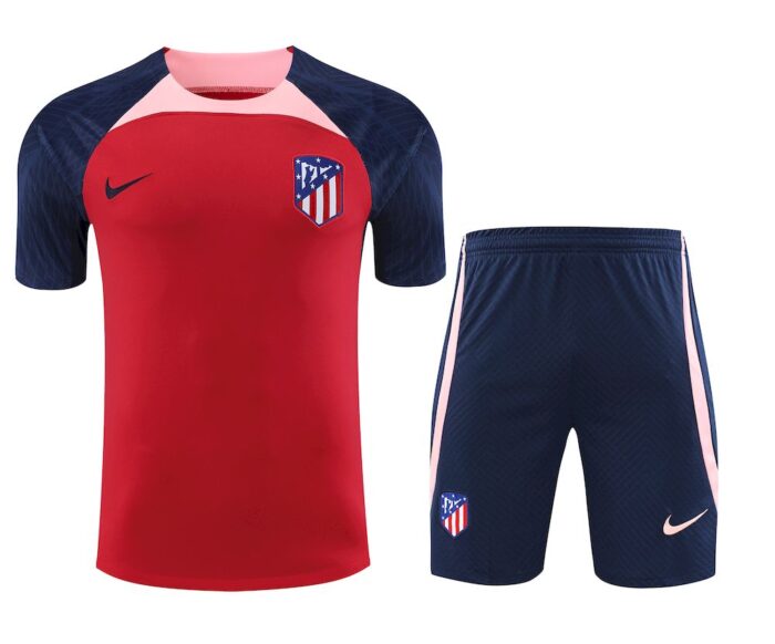 Mens Atletico Madrid 2023/24 Training Jersey+Short 418 - Image 5