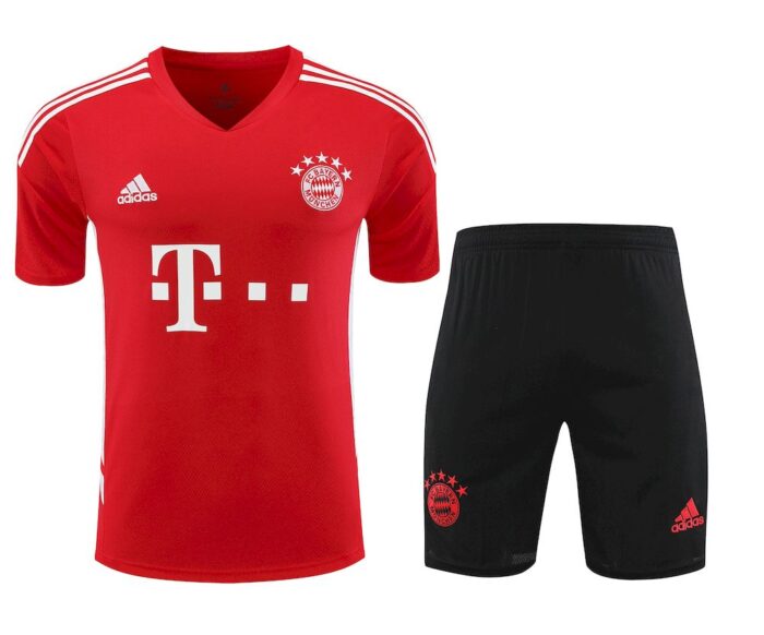 Mens Bayern Munich 2023/24 Training Jersey+Short 418 - Image 3