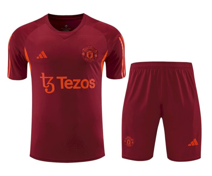 Mens Manchester United 2023/24 Training Jersey+Short 418 - Image 3