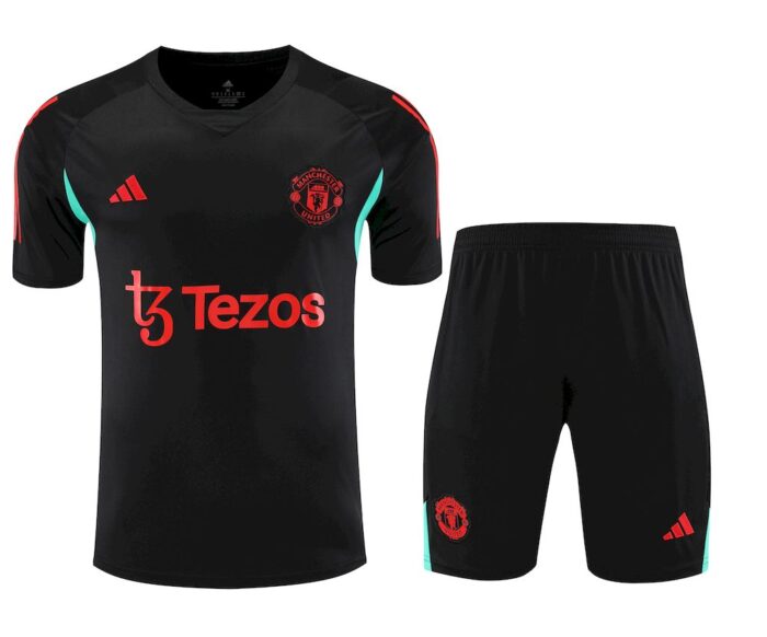 Mens Manchester United 2023/24 Training Jersey+Short 418 - Image 3