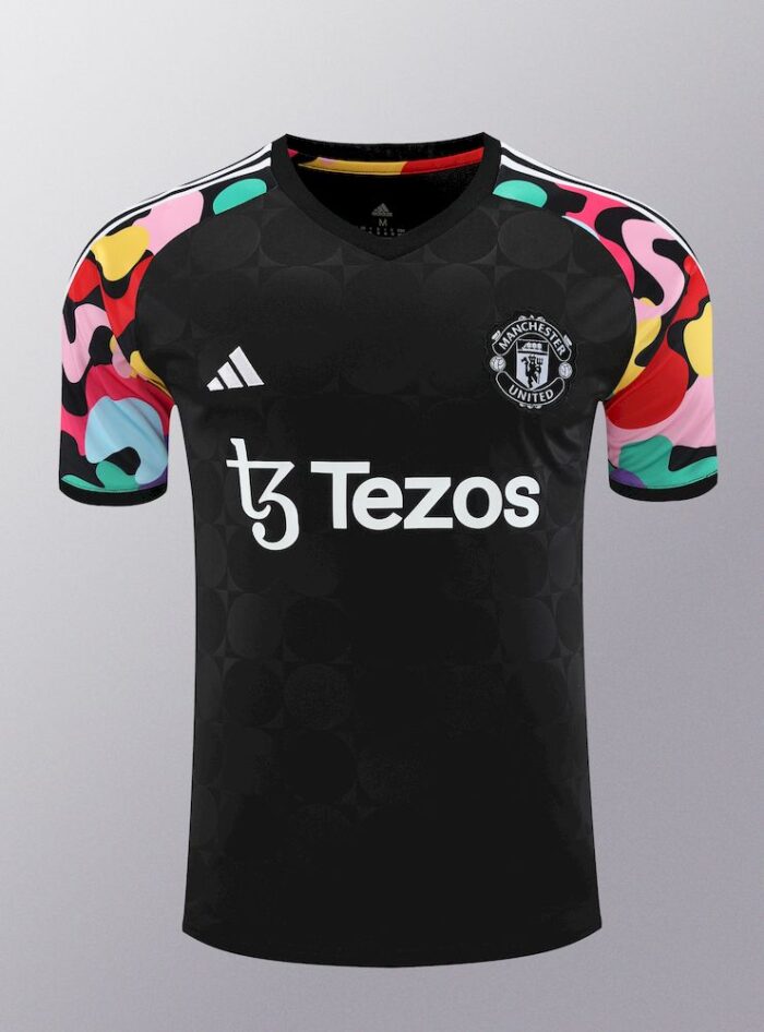 Mens Manchester United 2023/24 Training Jersey+Short 418 - Image 4
