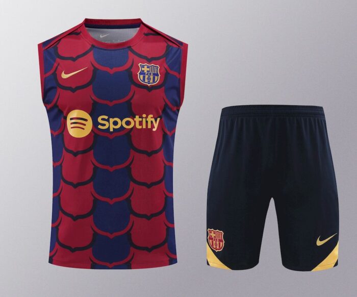 Mens Barcelona 2023/24 Tank Top+Short 418 - Image 2