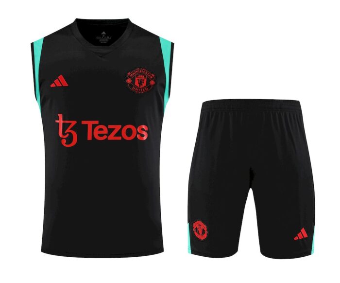 Mens Manchester United 2023/24 Tank Top+Short 418 - Image 5