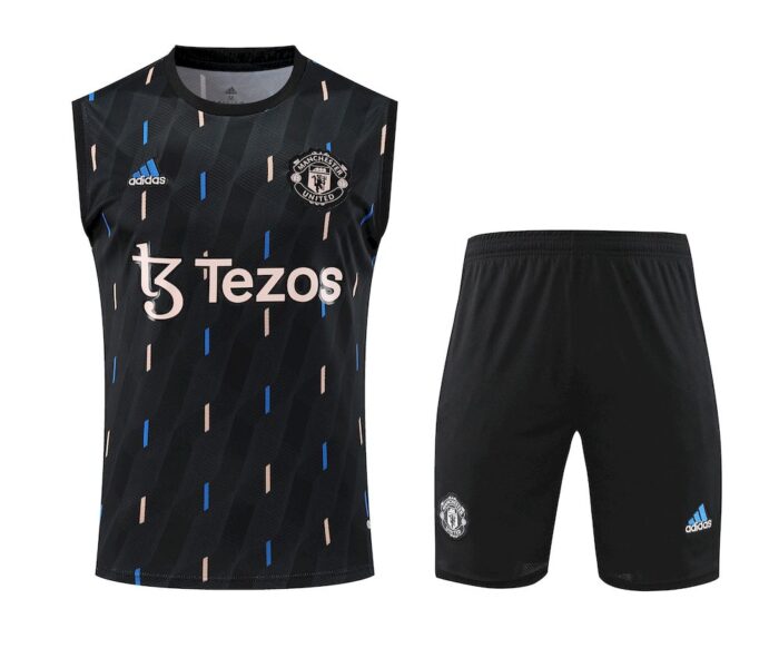 Mens Manchester United 2023/24 Tank Top+Short 418 - Image 5