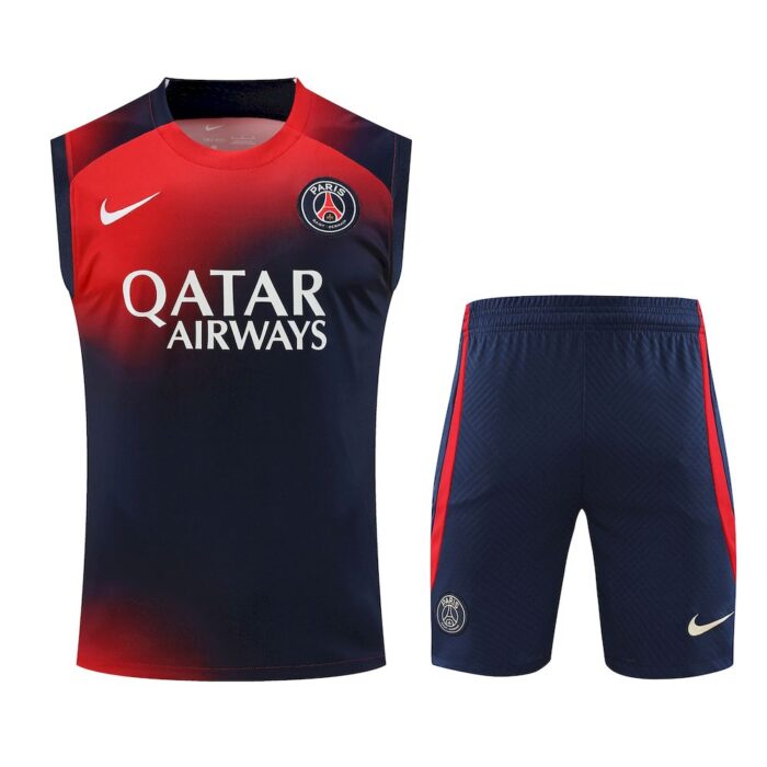 Mens Paris Saint-Germain 2023/24 Tank Top+Short 418 - Image 4