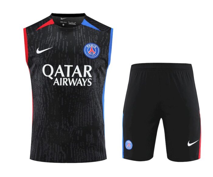 Mens Paris Saint-Germain 2023/24 Tank Top+Short 418 - Image 4