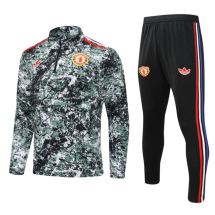 Mens Manchester United 2024/25 Half-Zip Sweater+Pant 902