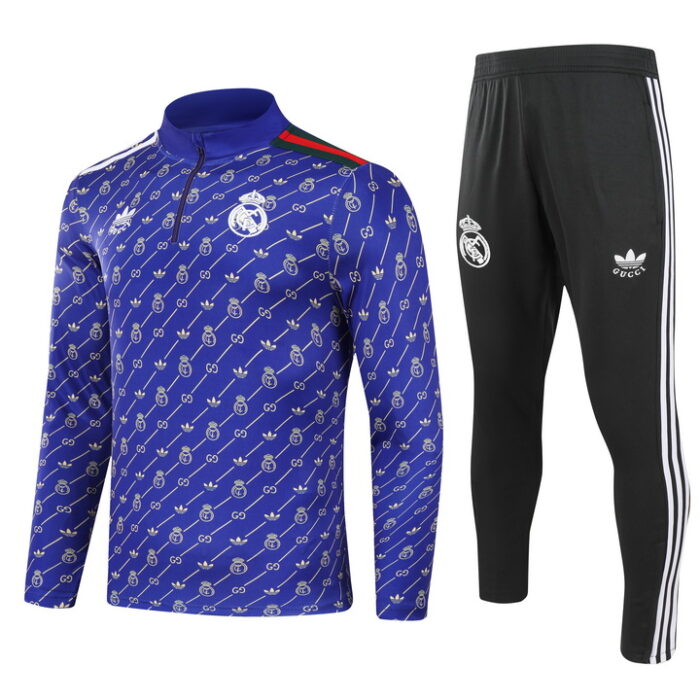 Mens Real Madrid 2024/25 Half-Zip Sweater+Pant 902 - Image 4
