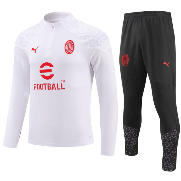 Mens AC Milan 2023/24 Half-Zip Sweater+Pant 902 - Image 4