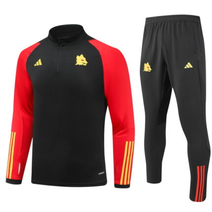 Mens AS Roma 2023/24 Half-Zip Sweater+Pant 902