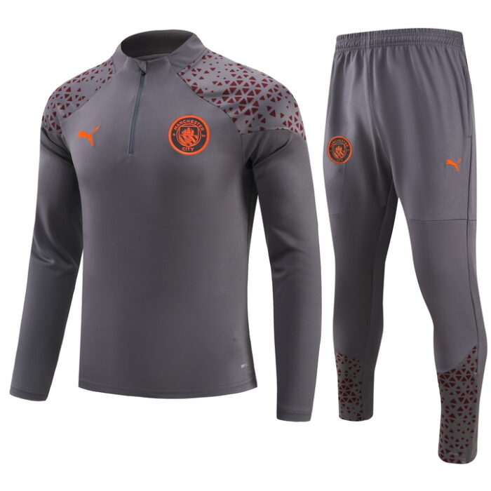 Mens Manchester City 2023/24 Half-Zip Sweater+Pant 902 - Image 3
