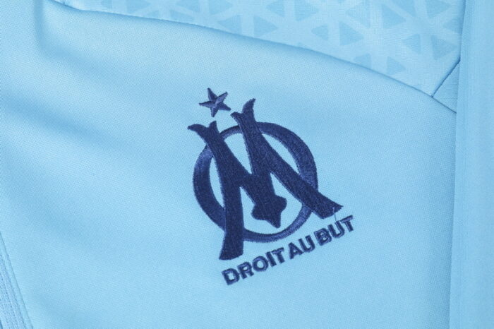 Mens Olympique Marseille 2023/24 Half-Zip Sweater+Pant 902 - Image 4