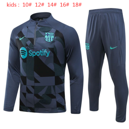 Kids Barcelona 2023/24 Half-Zip Sweater+Pant 902